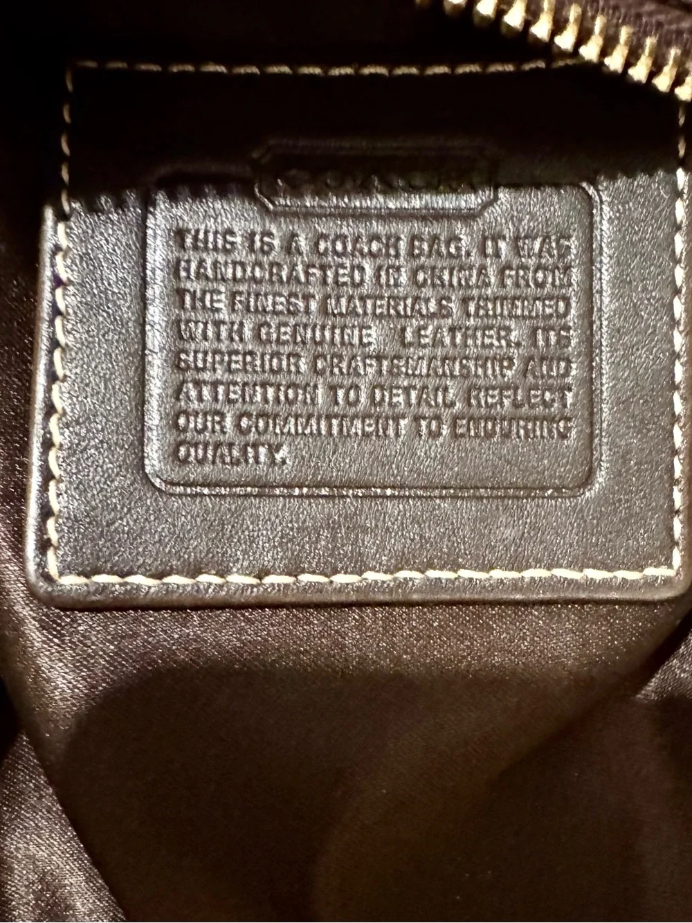 EUC Coach Signature Brown Jacquard Crossbody Swingpack Medallion Purse